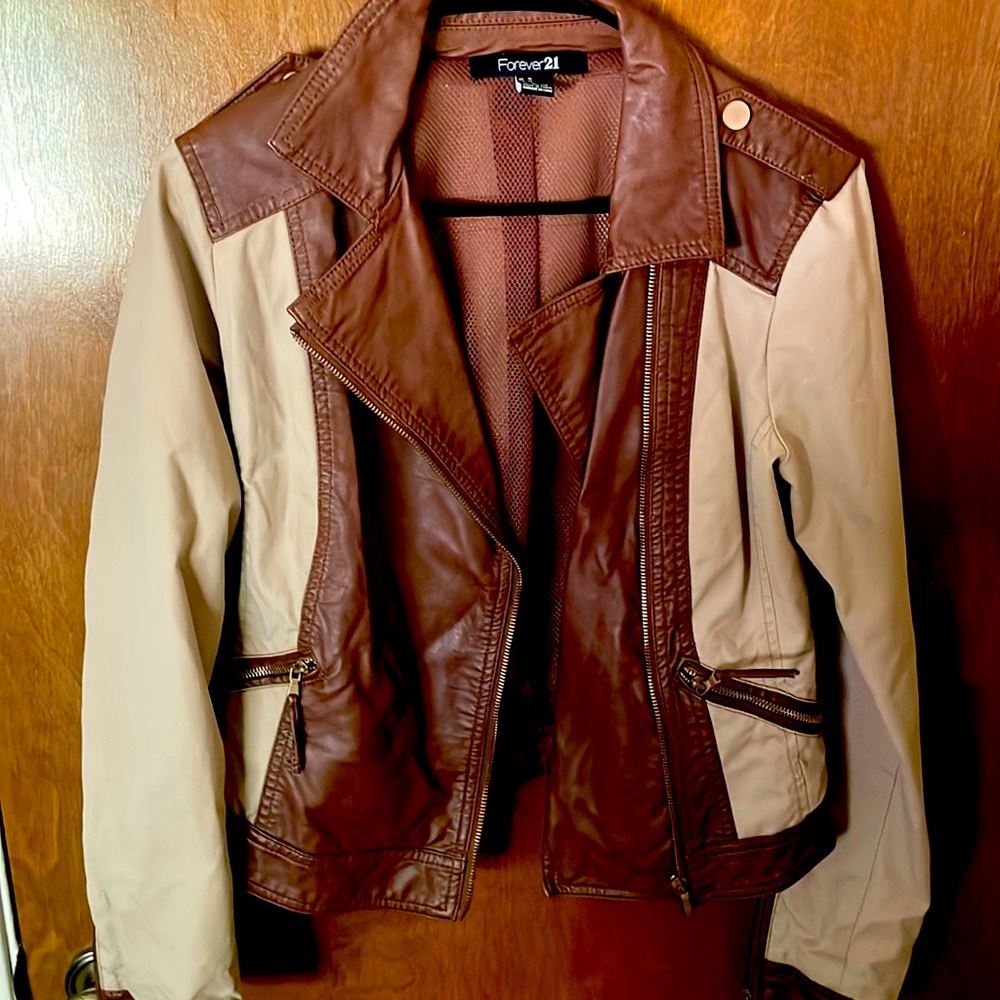 Brown and tan forever 21 jacket